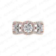 14KT Gold Diamond Engagement Ring with a Round Center stone Sarafa Bazar India