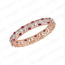 14KT Rose Gold Diamond Bangles For Women Sarafa Bazar India