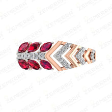 14KT Rose Gold Diamond Ring Fine Jewelry For Her Sarafa Bazar India
