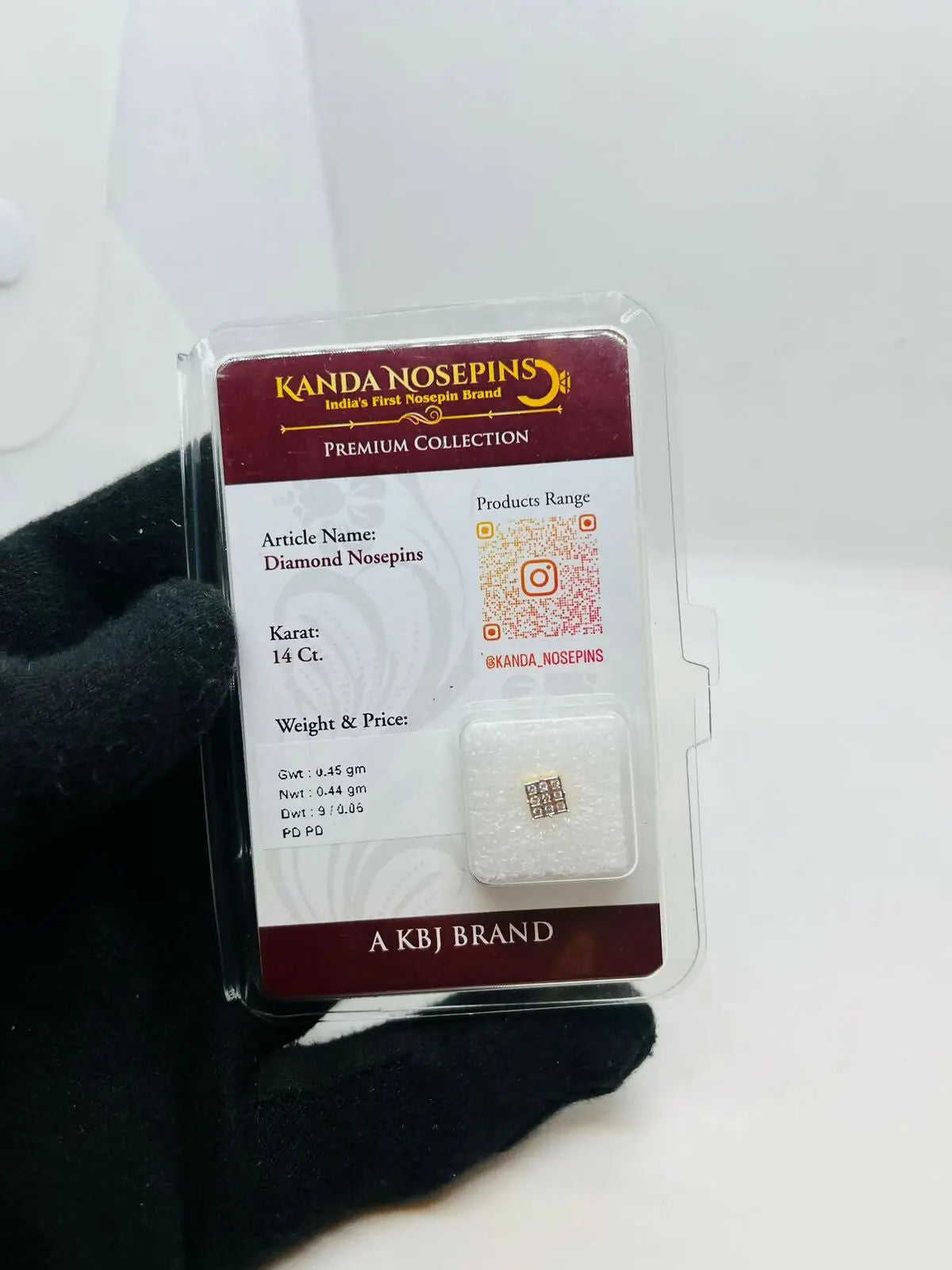 14kt Diamond Nosepin Sarafa Bazar India