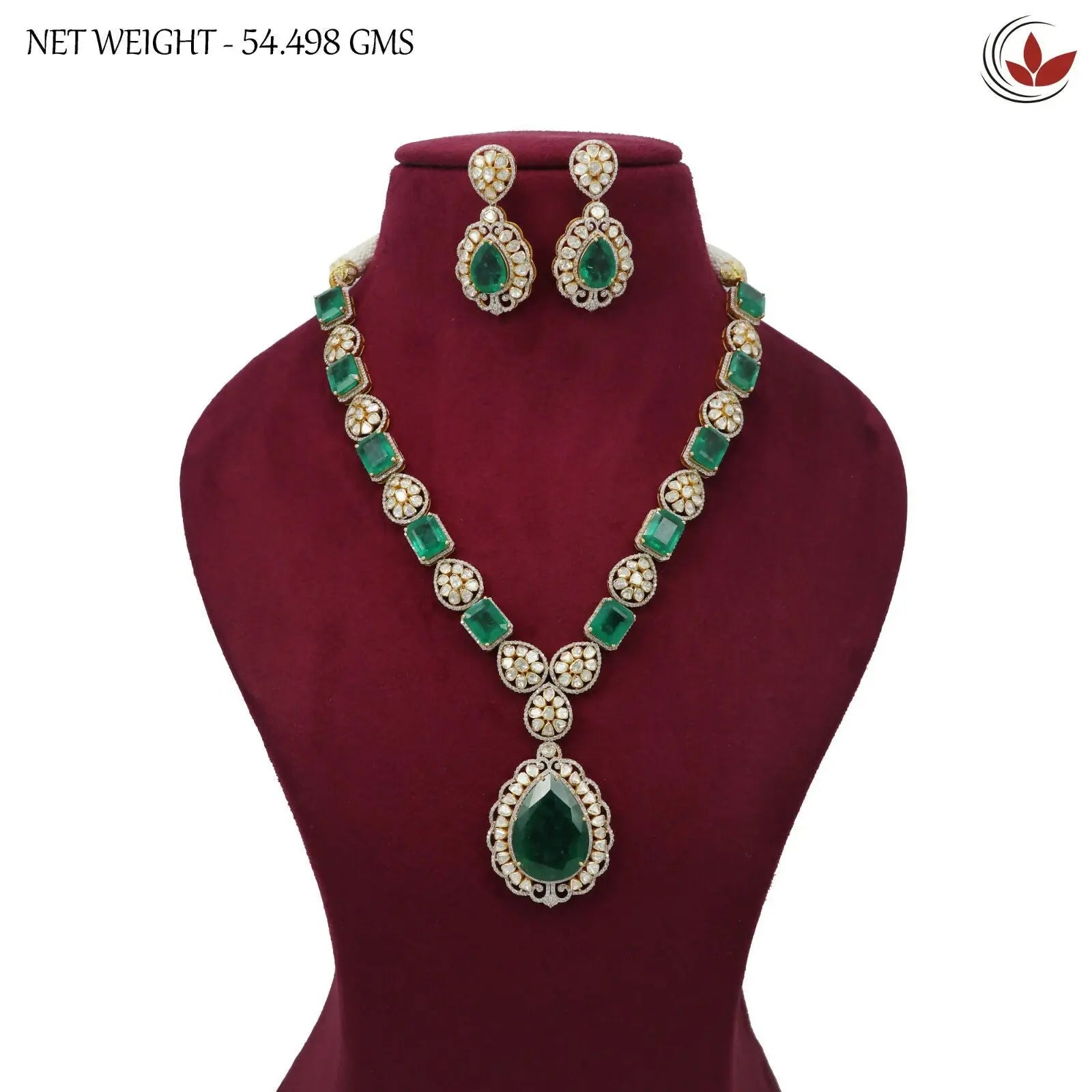 14kt Diamond Polki Necklace Sarafa Bazar India