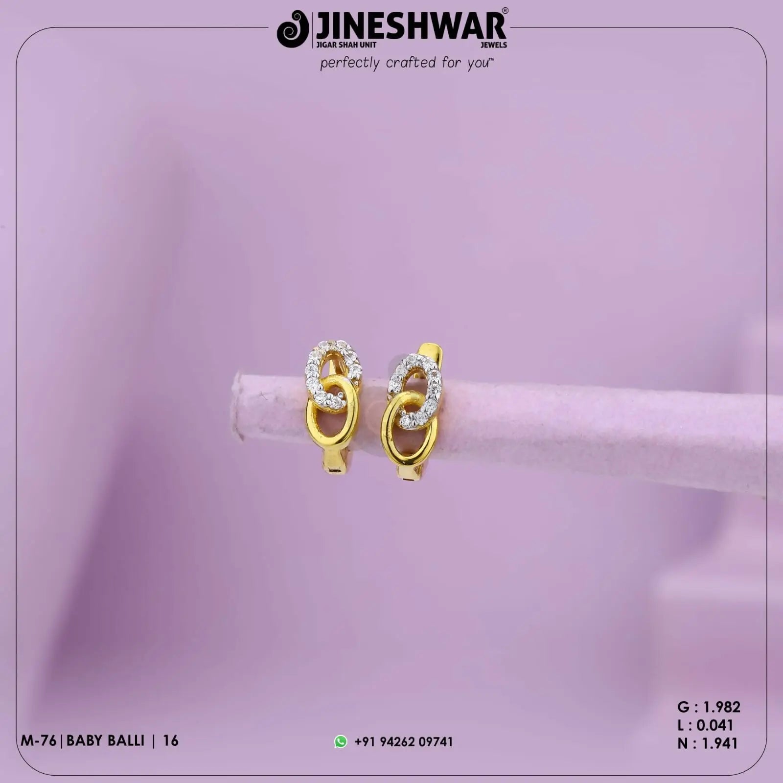 18kt Baby Bali Sarafa Bazar India