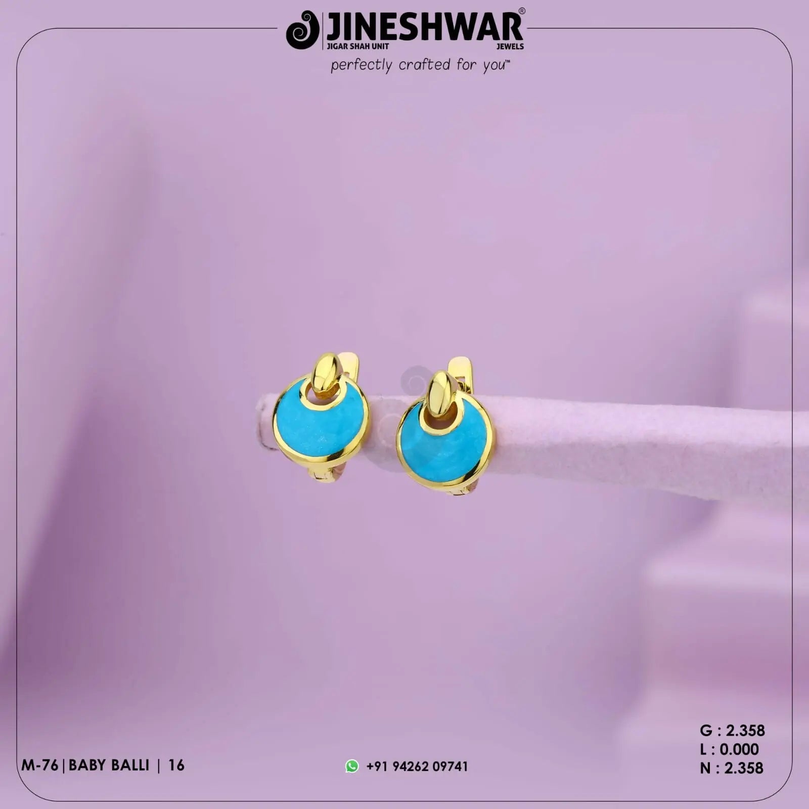 18kt Baby Bali Sarafa Bazar India