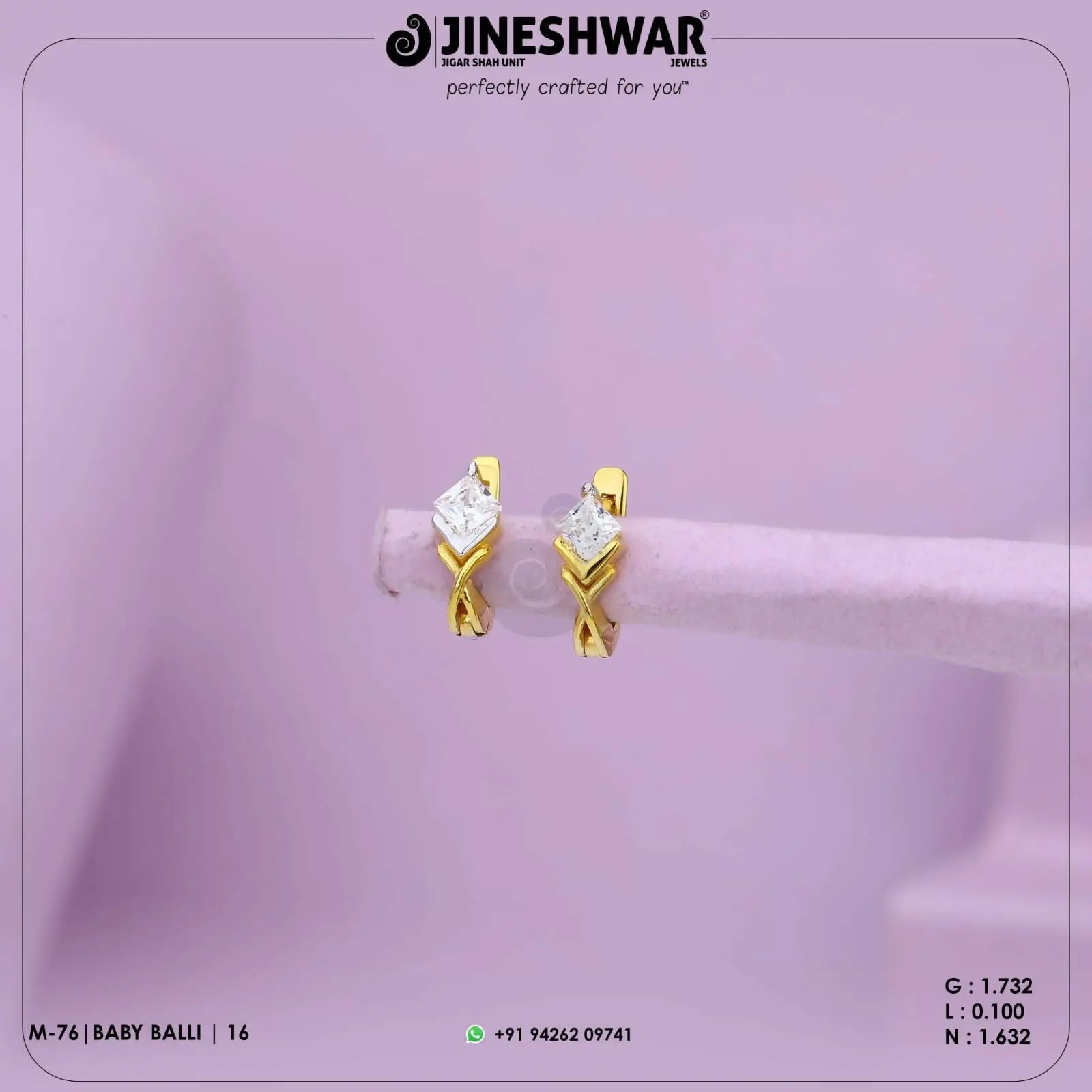 18kt Baby Bali Sarafa Bazar India