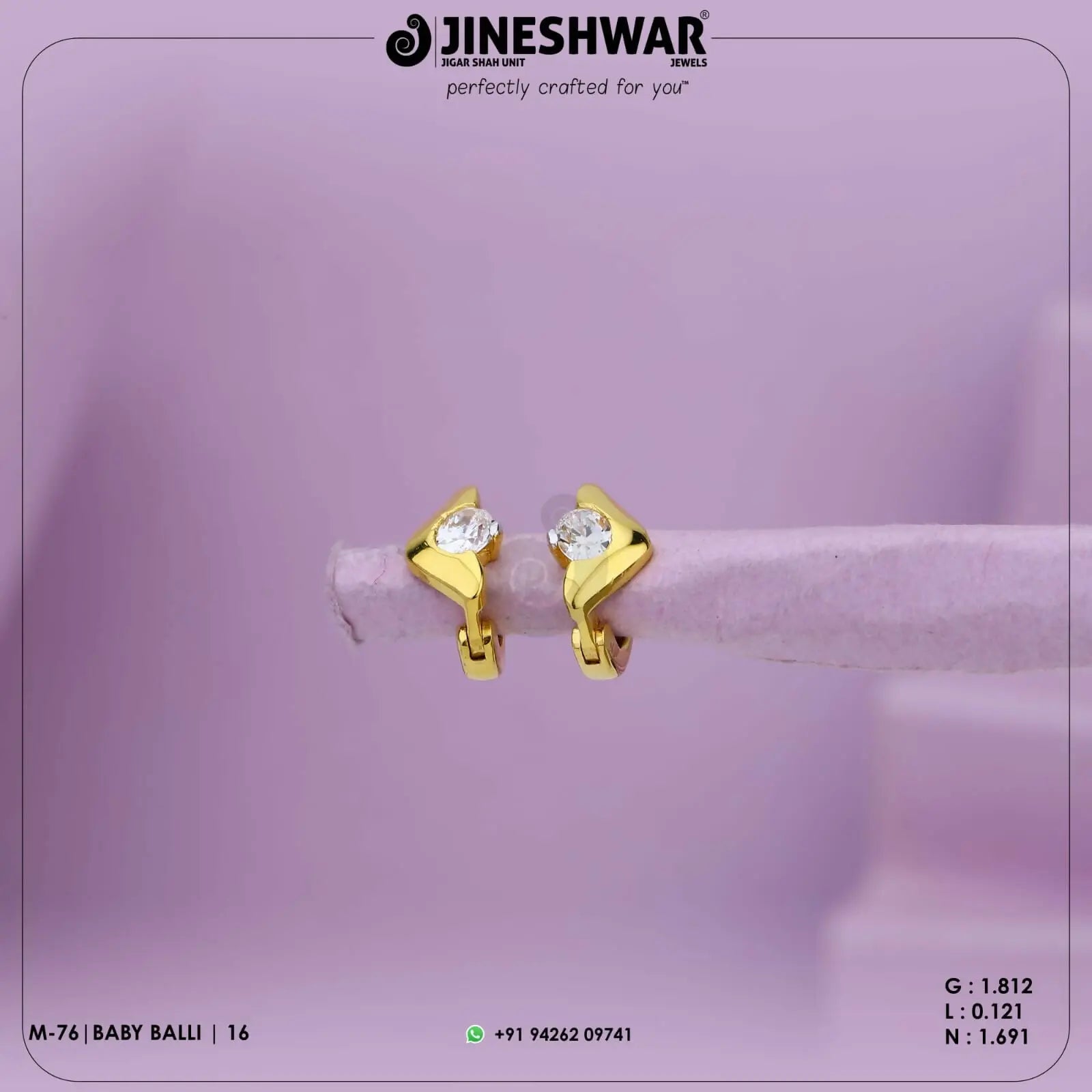 18kt Baby Bali Sarafa Bazar India