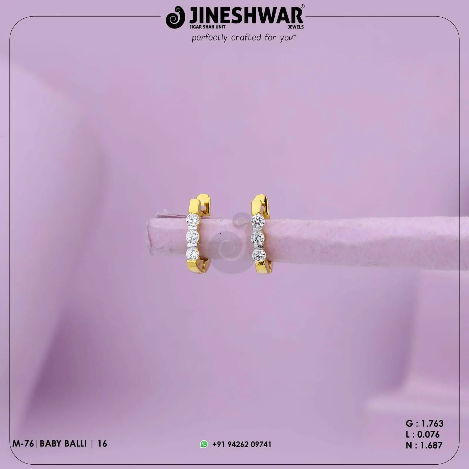 18kt Baby Bali Sarafa Bazar India