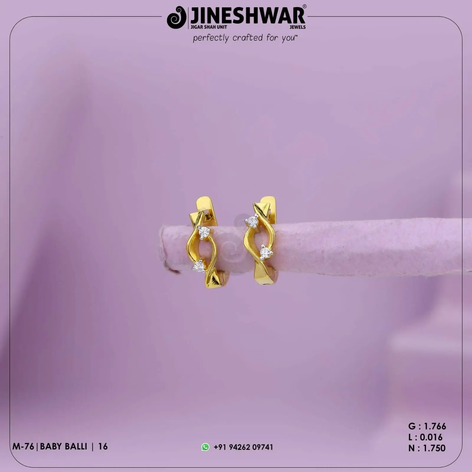 18kt Baby Bali Sarafa Bazar India