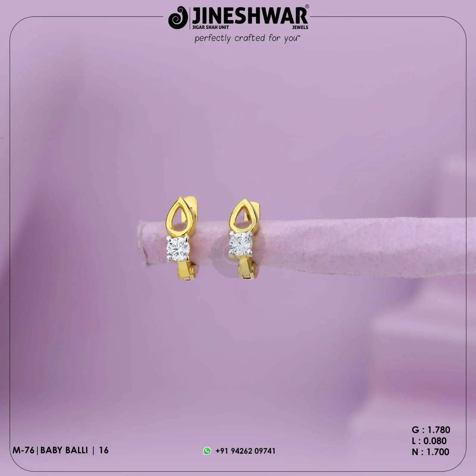 18kt Baby Bali Sarafa Bazar India