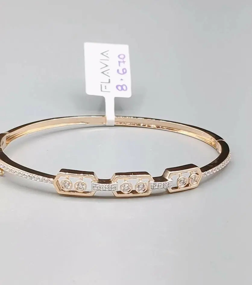 18kt Rose Gold Ladies Bracelet Sarafa Bazar India