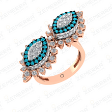 14K Rose Gold Diamond Engagement Rings Sarafa Bazar India