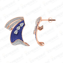 Best Choice 14K Gold Diamond Curved Swirl Pendant Set Sarafa Bazar India