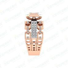 14K Gold Diamond Stylish Ring - New Design Sarafa Bazar India