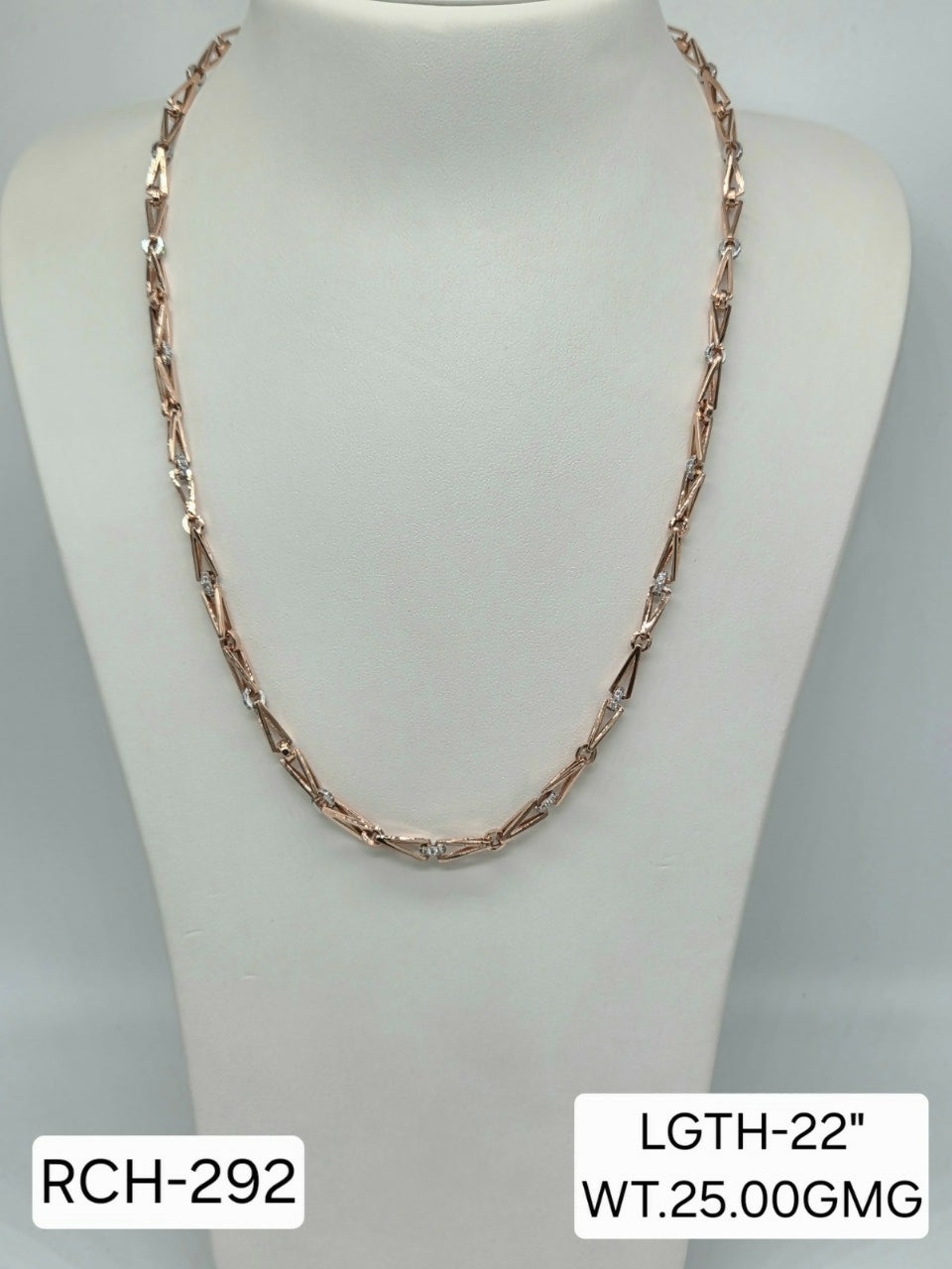 Rose Gold Italian Gents Chain Sarafa Bazar India