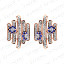 Lavish 14K Rose Gold Diamond Geometric Pendant Set Sarafa Bazar India