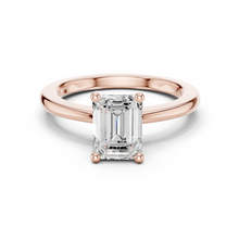 Emerald Cut Lab Grown Diamond Women's Ring 9Kt Gold Sarafa Bazar India