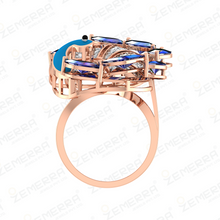 Trendy 14K Gold Diamond Peacock Ring Design new Collection Sarafa Bazar India