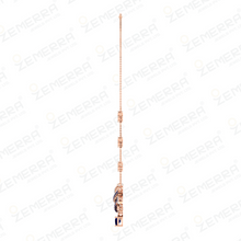 14k Rose Gold Diamond Unique Pendant Chain For Women Sarafa Bazar India