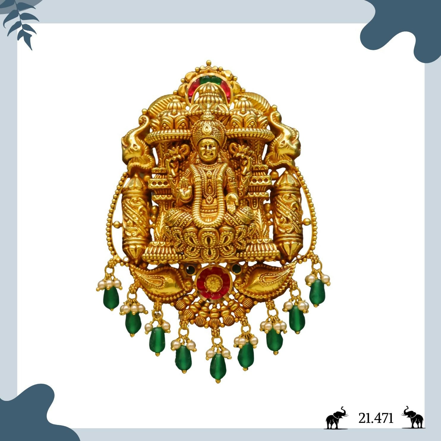 Antique Temple Pendant Sarafa Bazar India