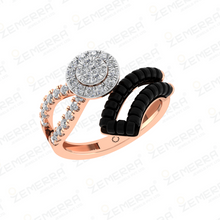 Modern Style 14K Rose Gold Diamond Rings For Her Sarafa Bazar India