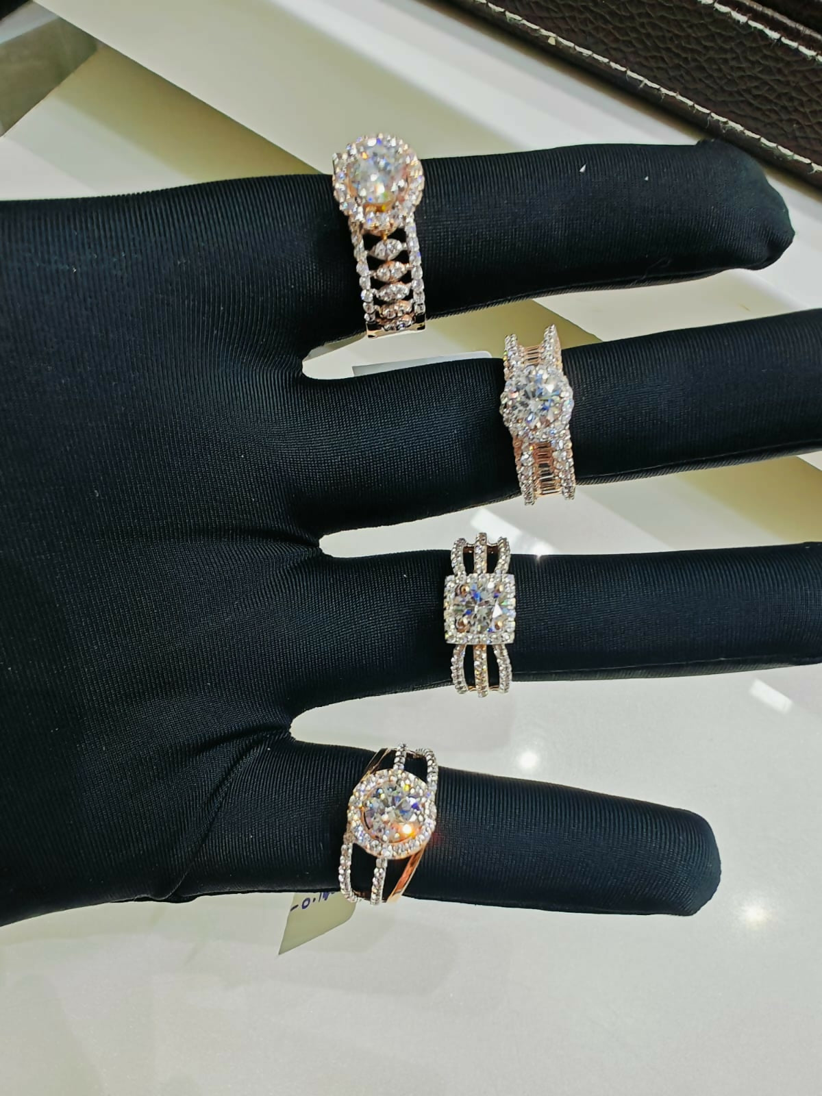 18kt Rose Gold Ladies Rings Sarafa Bazar India