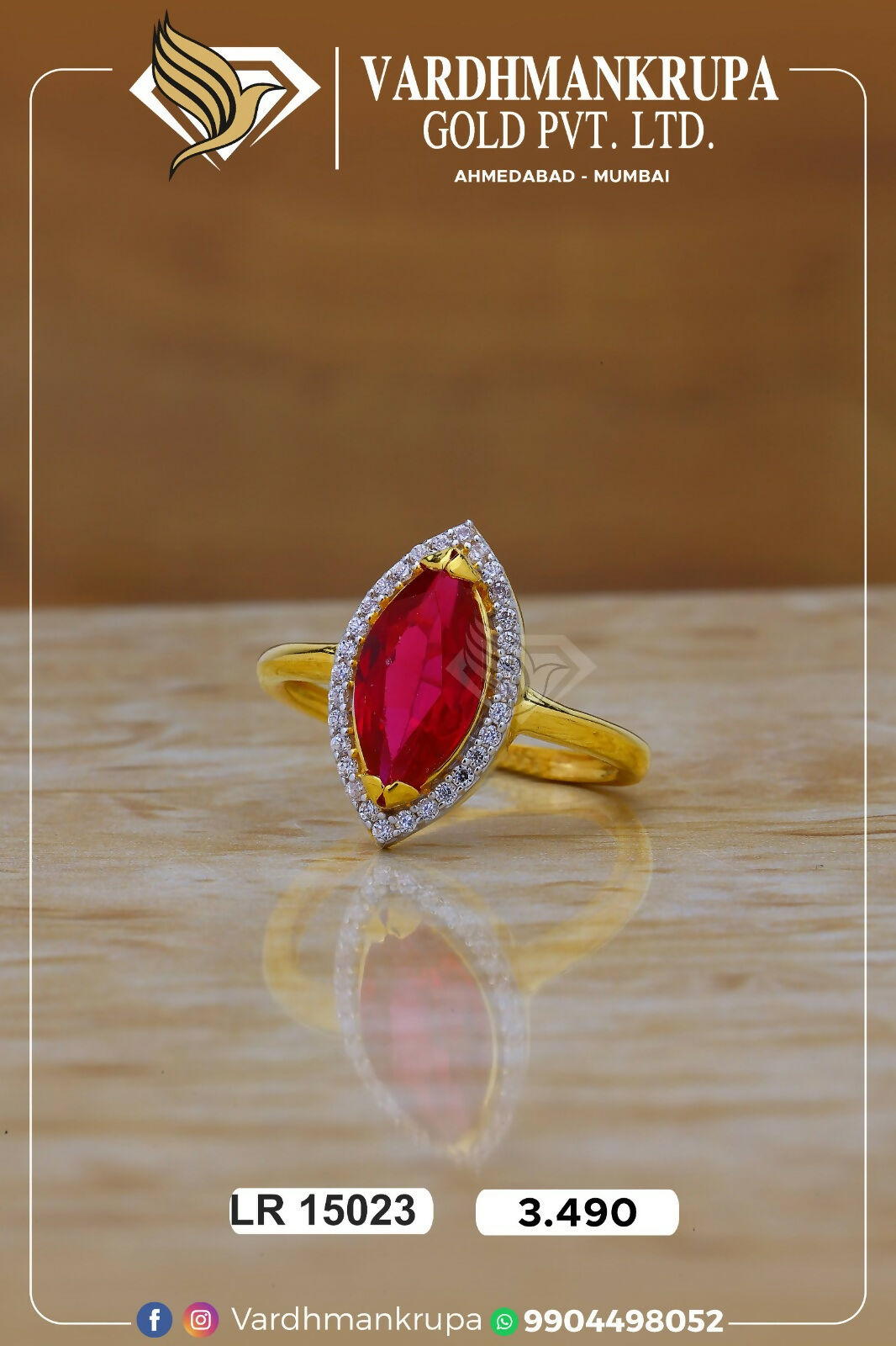 CZ Ladies Ring Sarafa Bazar India