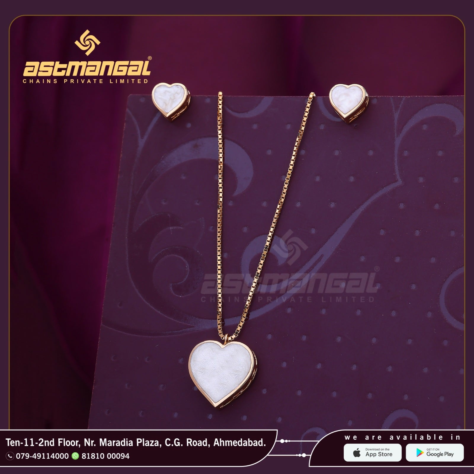 Rose Gold Chain Set Sarafa Bazar India