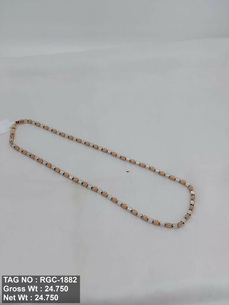 Rose Gold Italian Gents Chain Sarafa Bazar India