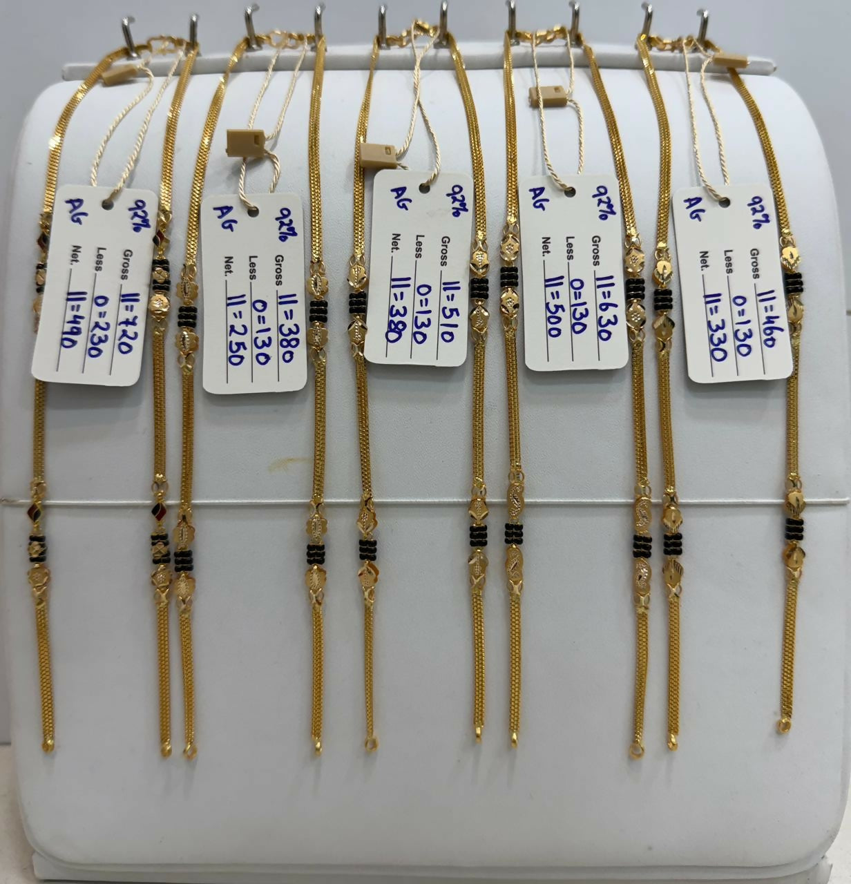 Gold Mangalsutra Chains Sarafa Bazar India