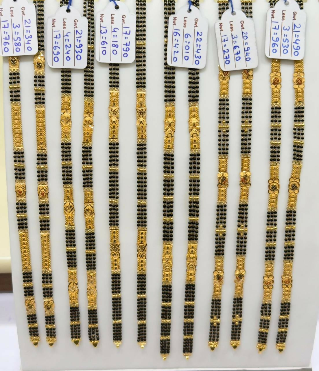 Gold Mangalsutra Chains Sarafa Bazar India