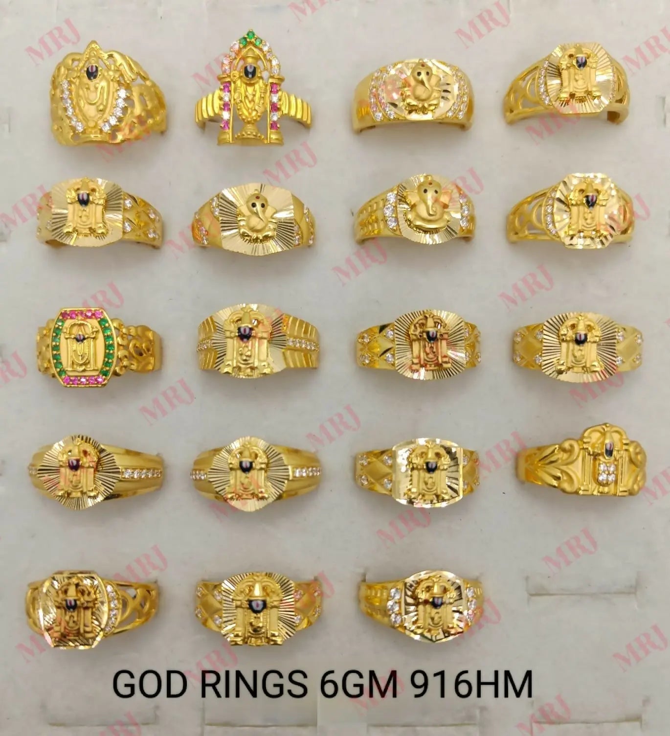 22Kt CZ God Rings Sarafa Bazar India