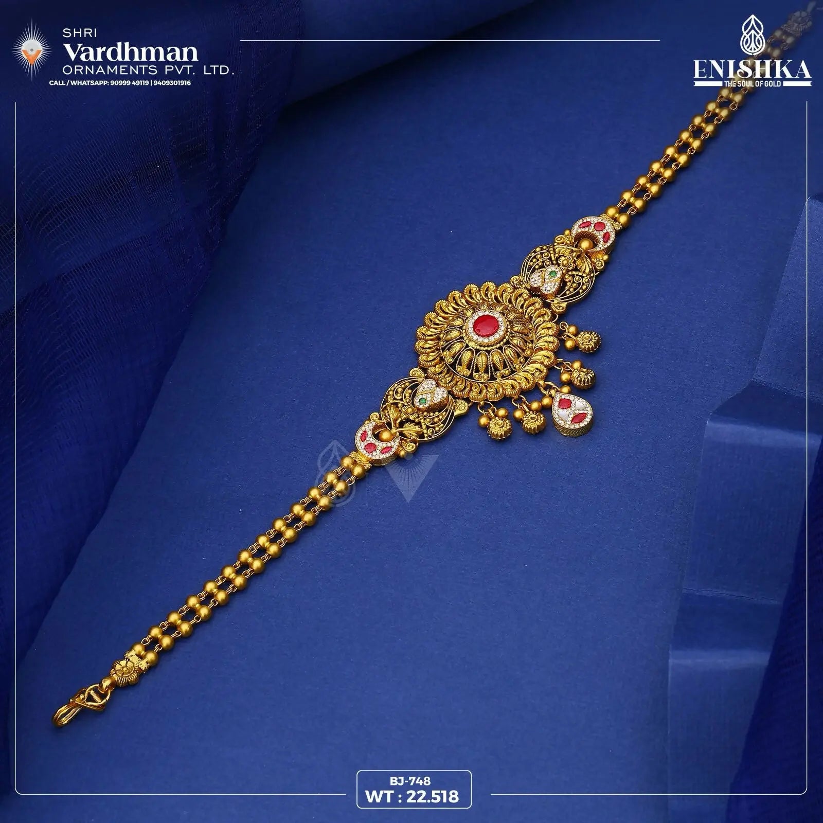 22kt Antique Bajuband Sarafa Bazar India