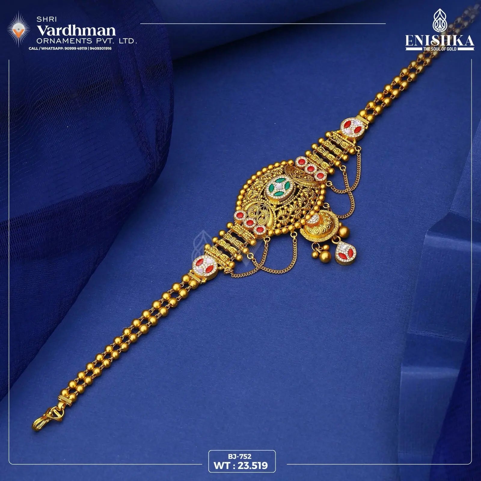 22kt Antique Bajuband Sarafa Bazar India