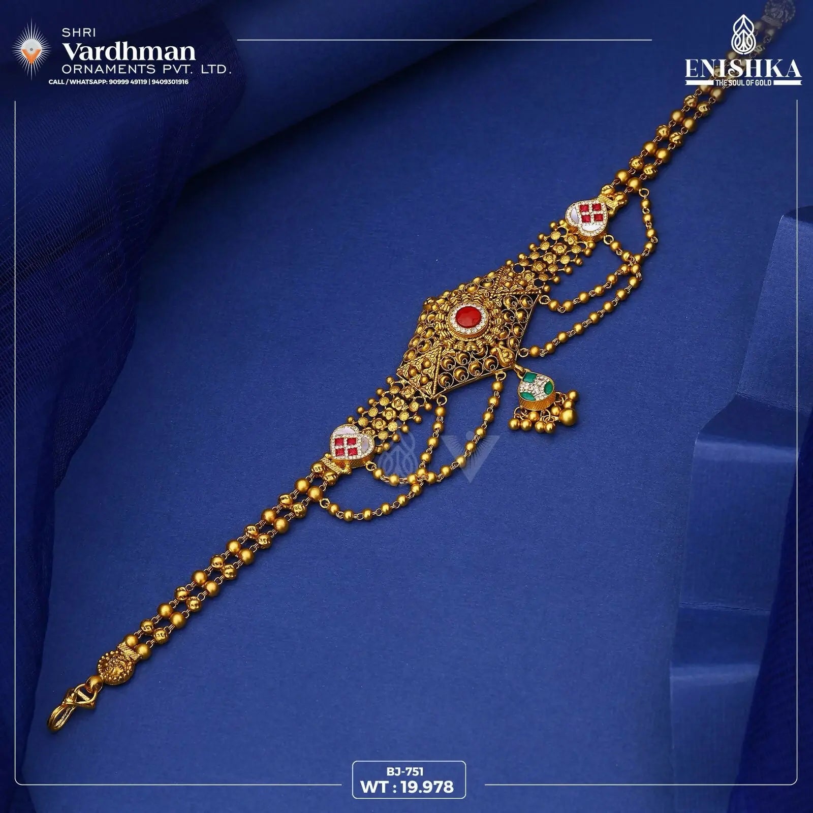 22kt Antique Bajuband Sarafa Bazar India