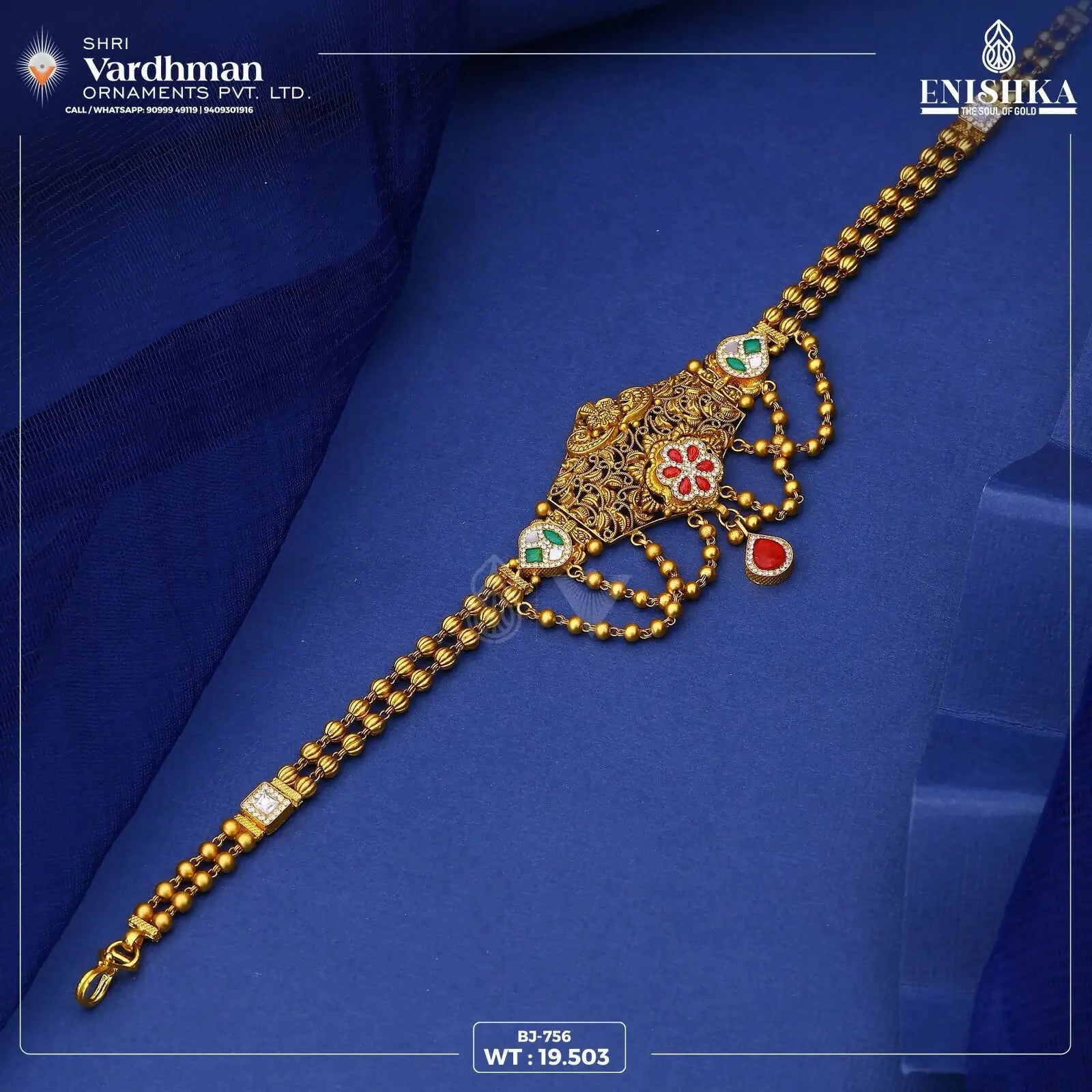 22kt Antique Bajuband Sarafa Bazar India