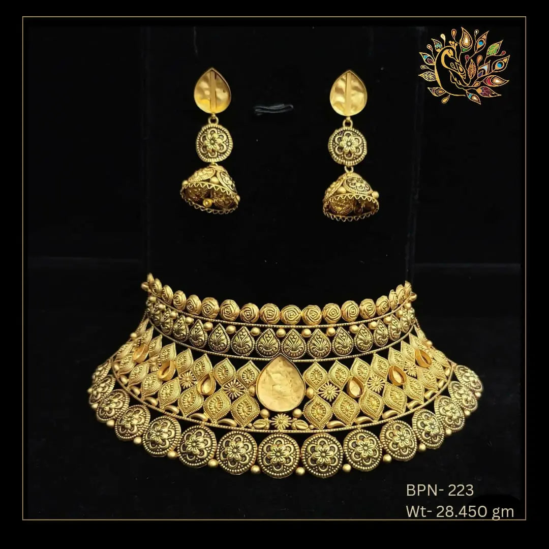 22kt Antique Ghat Choker Khoka Sarafa Bazar India