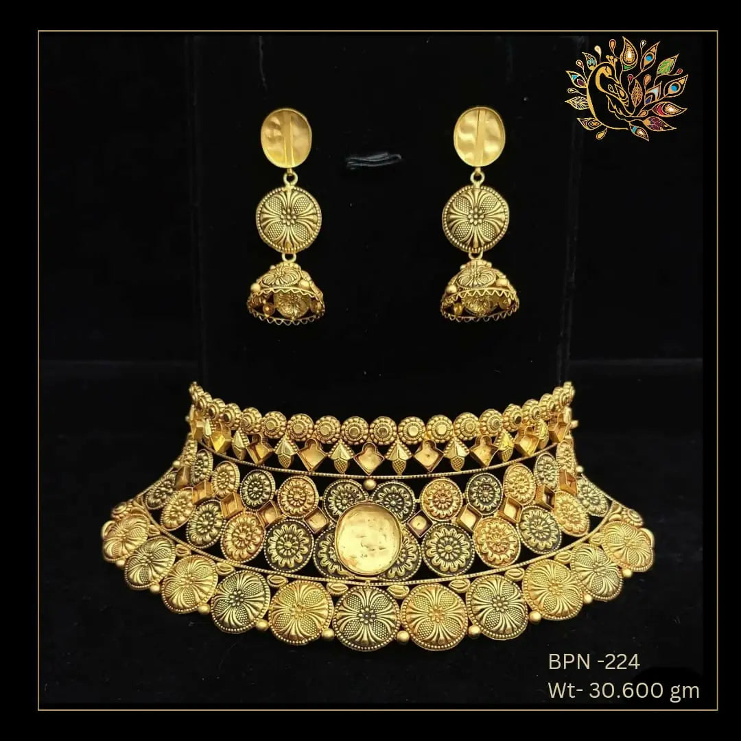 22kt Antique Ghat Choker Khoka Sarafa Bazar India