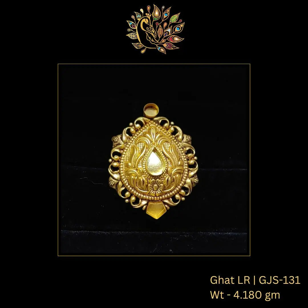 22kt Antique Ghat Ladies Ring Sarafa Bazar India