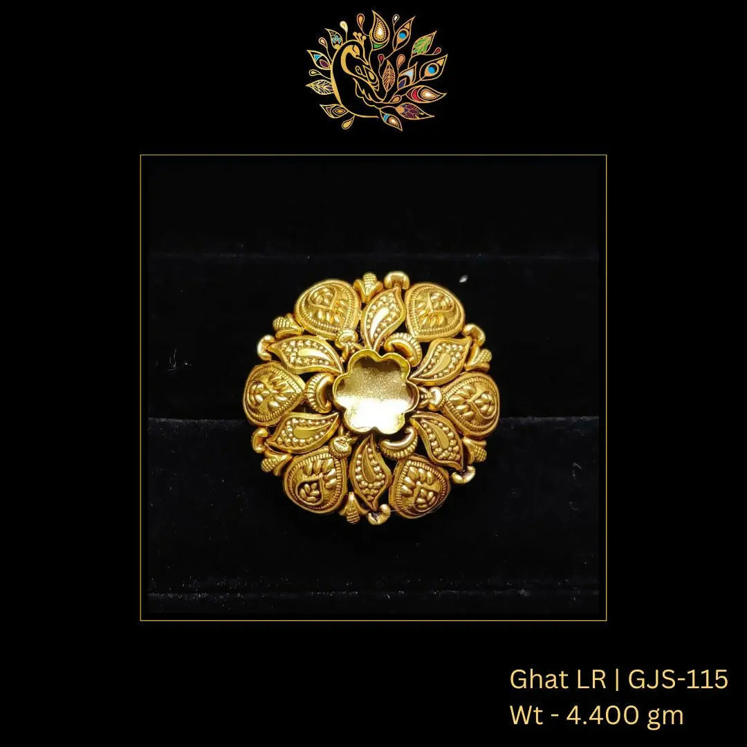 22kt Antique Ghat Ladies Ring Sarafa Bazar India