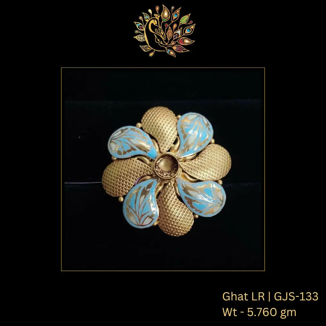 22kt Antique Ghat Ladies Ring Sarafa Bazar India