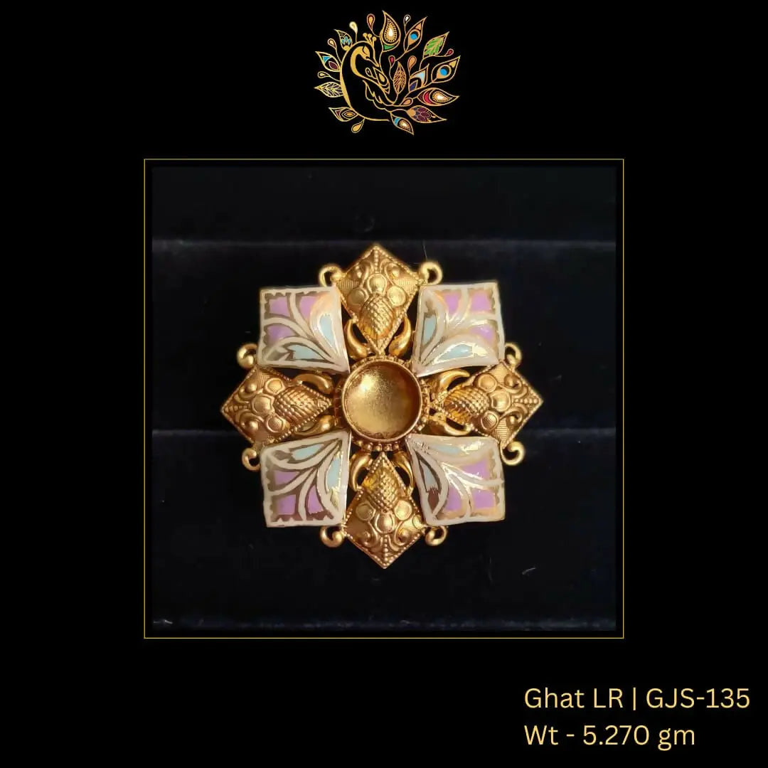 22kt Antique Ghat Ladies Ring Sarafa Bazar India
