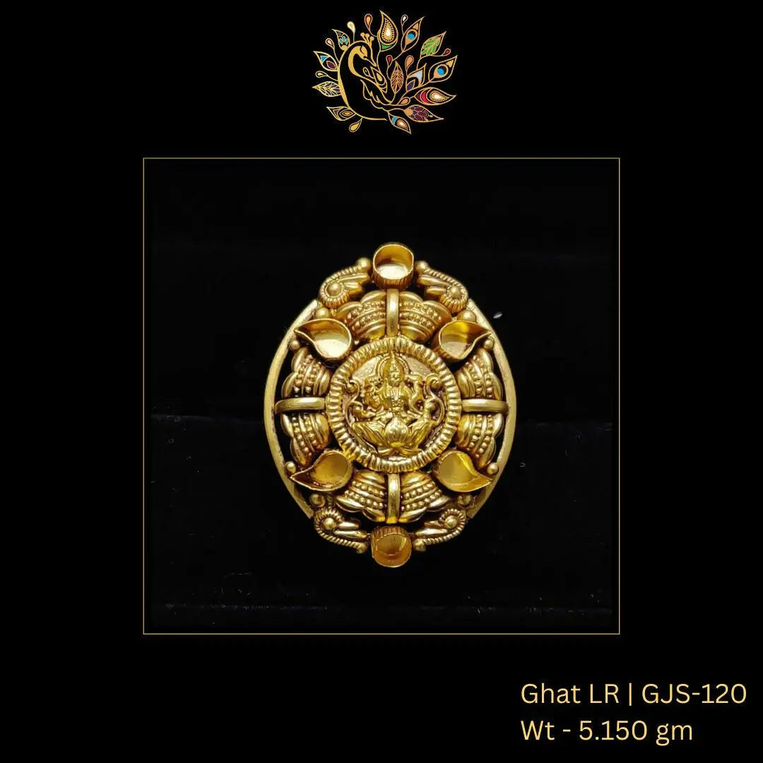 22kt Antique Ghat Ladies Ring Sarafa Bazar India