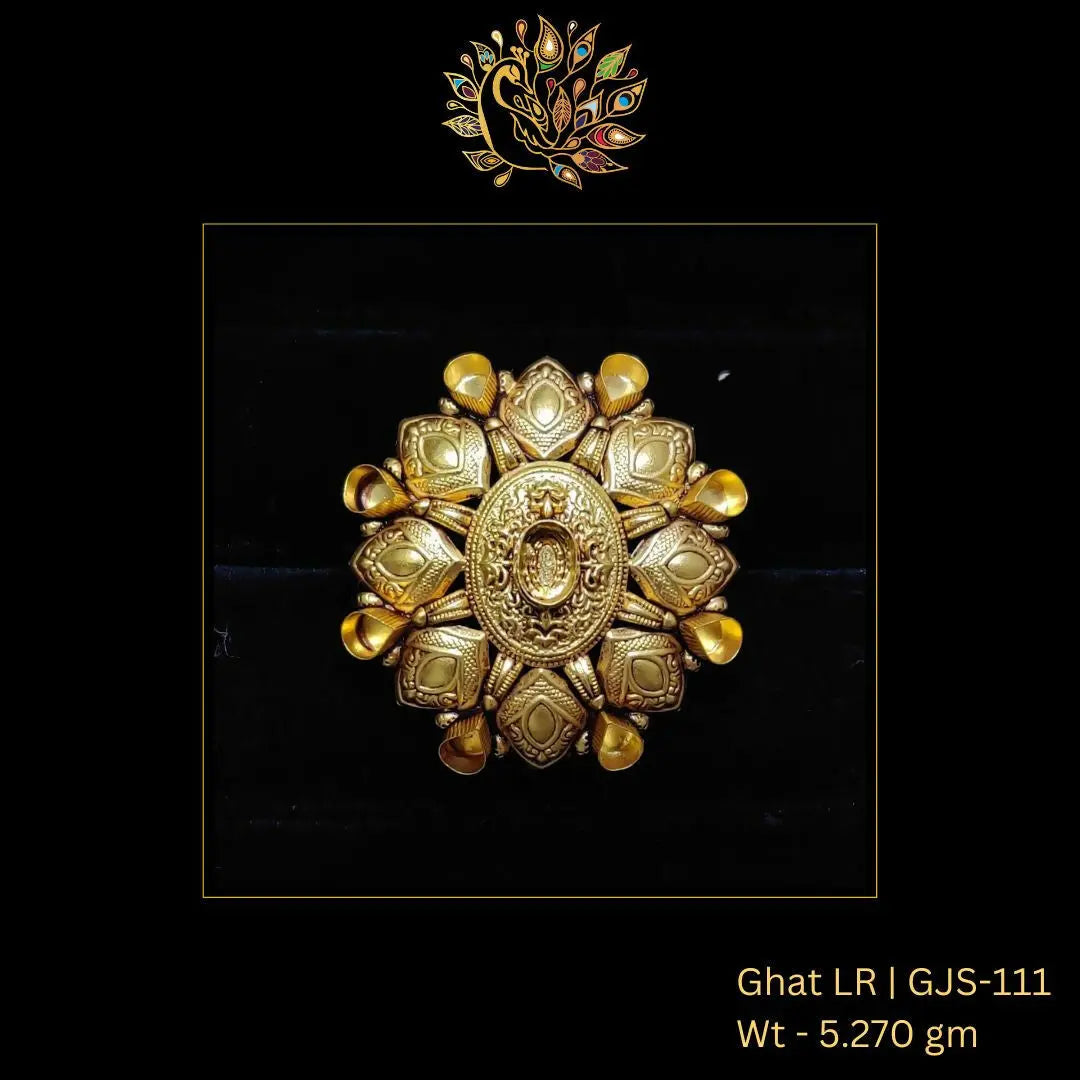 22kt Antique Ghat Ladies Ring Sarafa Bazar India