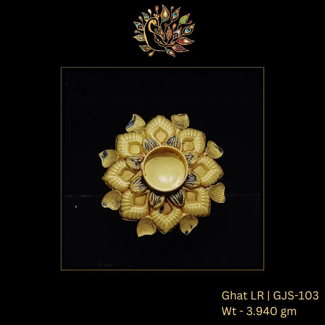 22kt Antique Ghat Ladies Ring Sarafa Bazar India