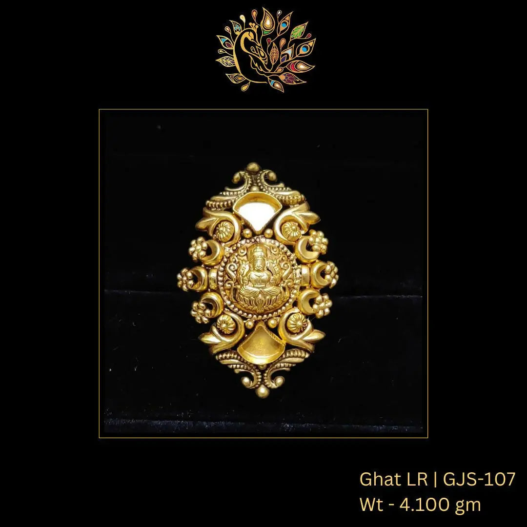 22kt Antique Ghat Ladies Ring Sarafa Bazar India