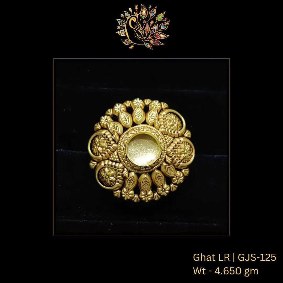 22kt Antique Ghat Ladies Ring Sarafa Bazar India