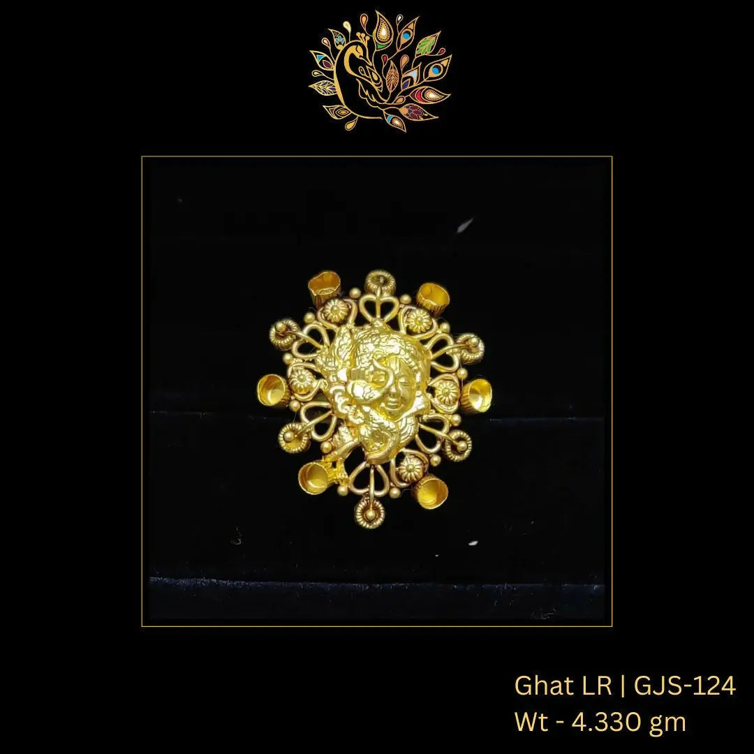 22kt Antique Ghat Ladies Ring Sarafa Bazar India