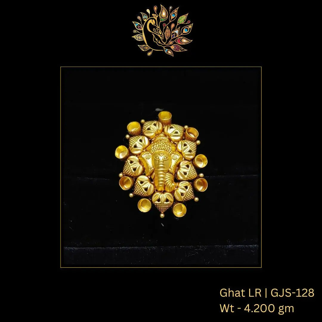 22kt Antique Ghat Ladies Ring Sarafa Bazar India