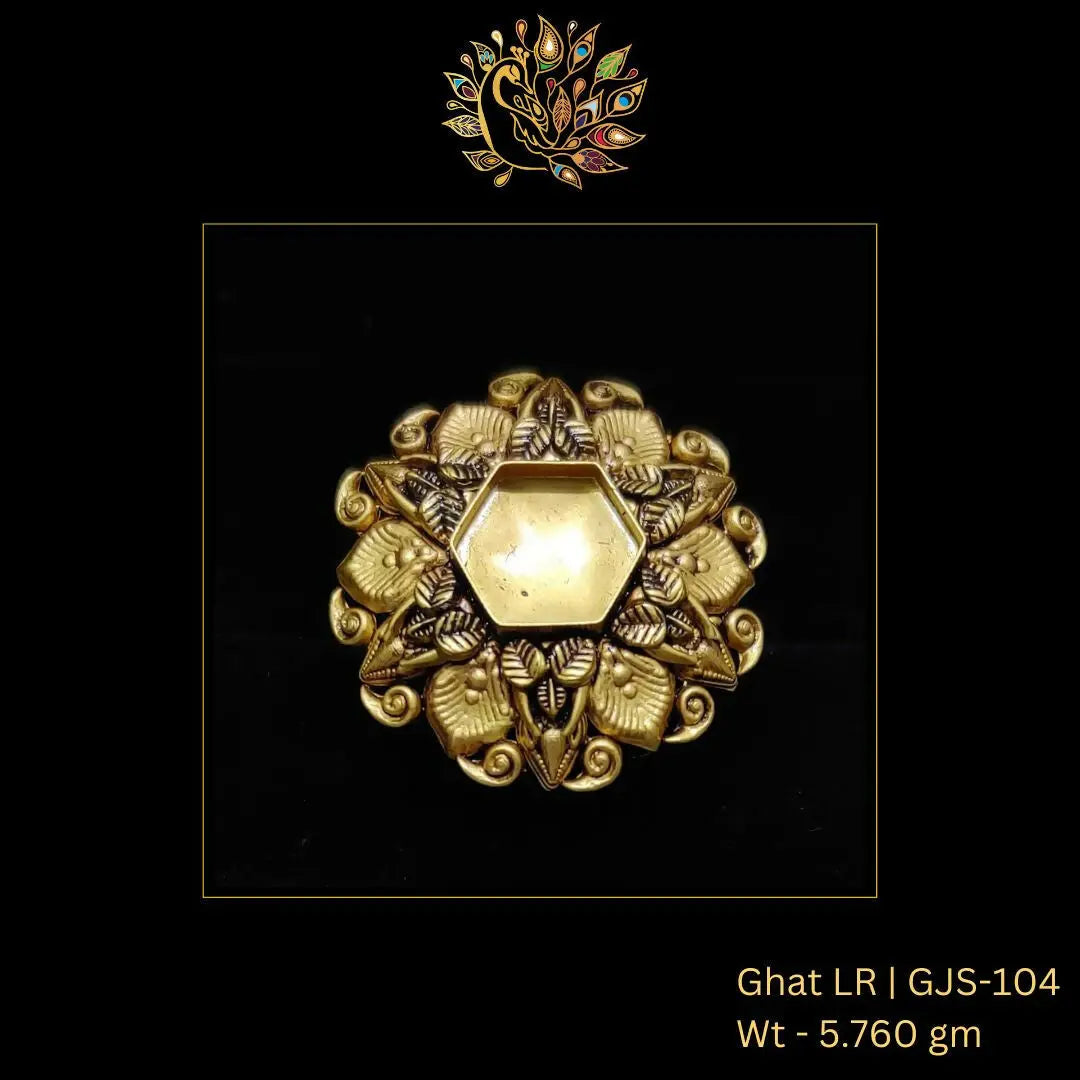 22kt Antique Ghat Ladies Ring Sarafa Bazar India