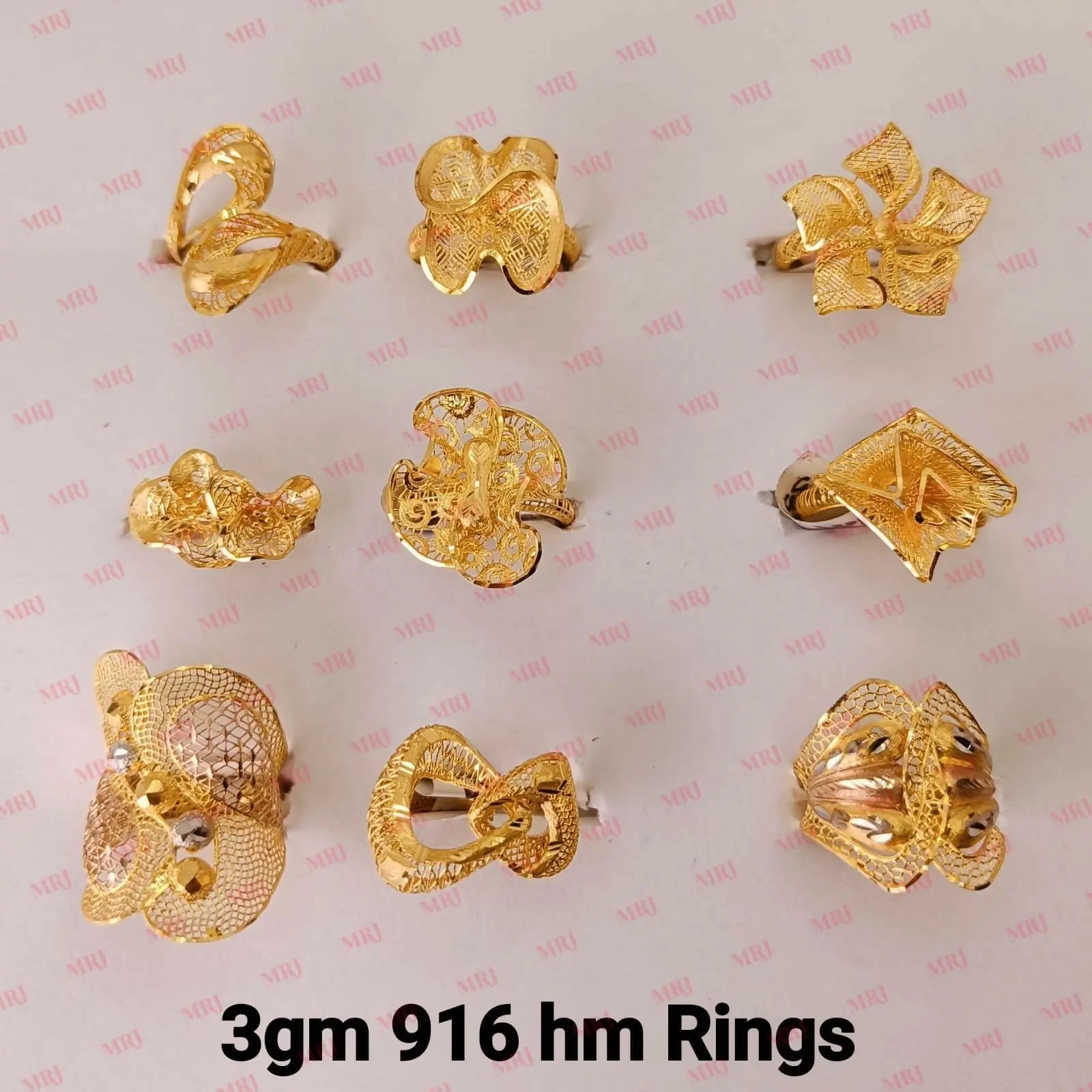 22kt Flora Ladies Rings Sarafa Bazar India