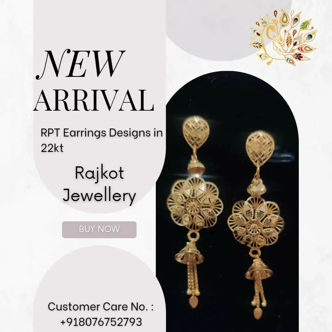 Pari Art Jewellery Forming Gold Kanchain Earrings